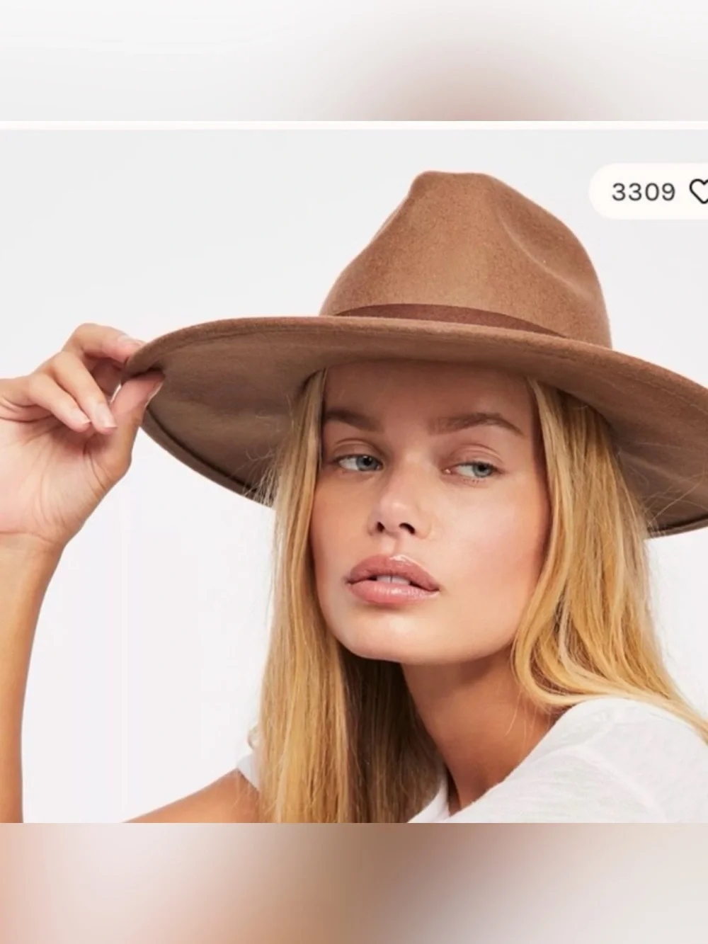 Free People Beaumont Wool Hat Suede Band Wide Brim Fedora Boho Western Festival
